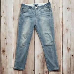 Democracy Ab Solution Light Blue Ankle Skimmer Denim Jean Size 12